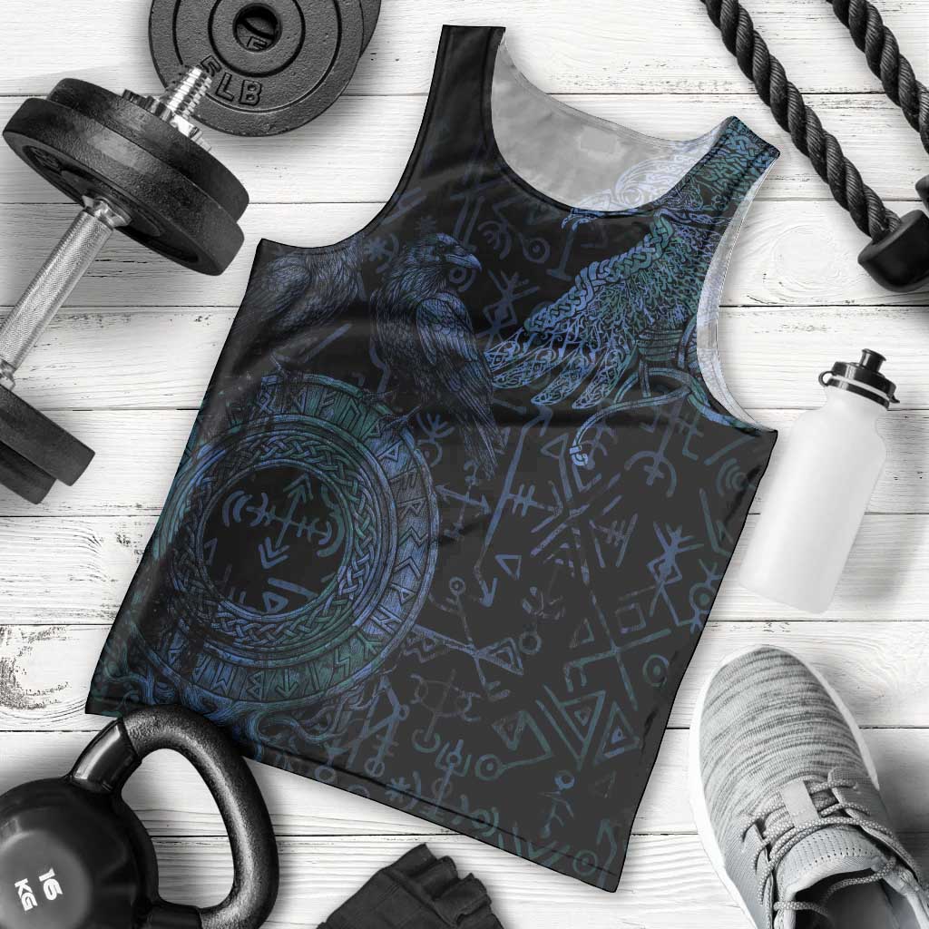 Odin Norse Mythology Men Tank Top Viking Rune Art Style