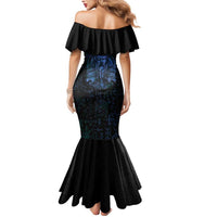 Odin Norse Mythology Mermaid Dress Viking Rune Art Style