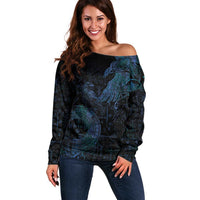 Odin Norse Mythology Off Shoulder Sweater Viking Rune Art Style