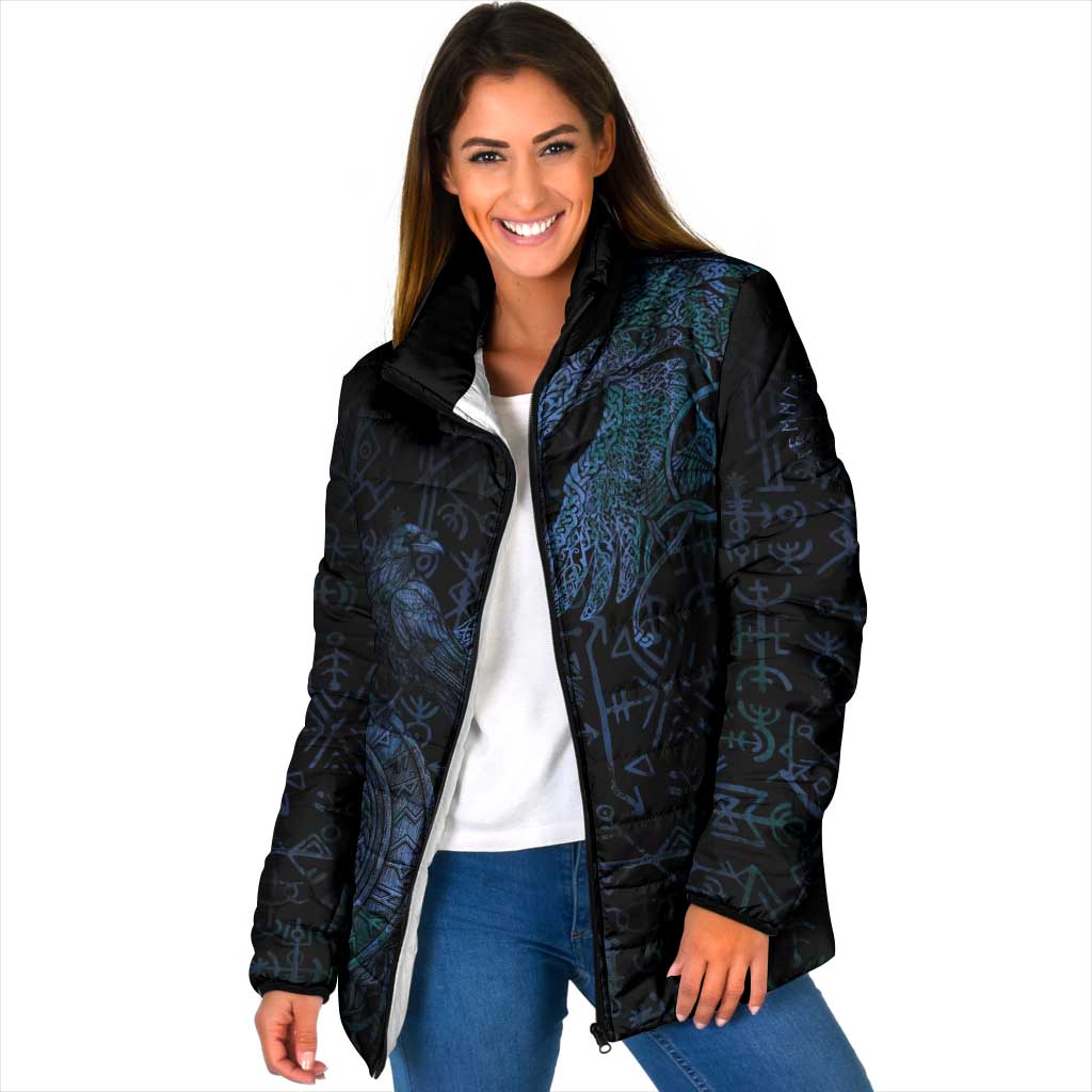 Odin Norse Mythology Padded Jacket Viking Rune Art Style