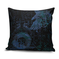 Odin Norse Mythology Pillow Cover Viking Rune Art Style