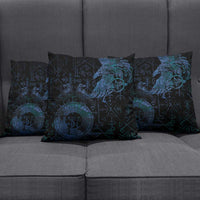 Odin Norse Mythology Pillow Cover Viking Rune Art Style
