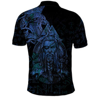 Odin Norse Mythology Polo Shirt Viking Rune Art Style
