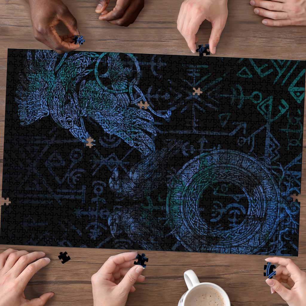 Odin Norse Mythology Puzzle Viking Rune Art Style