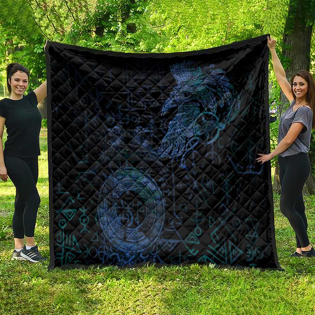 Odin Norse Mythology Quilt Viking Rune Art Style