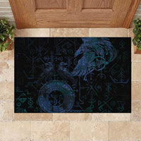 Odin Norse Mythology Rubber Doormat Viking Rune Art Style