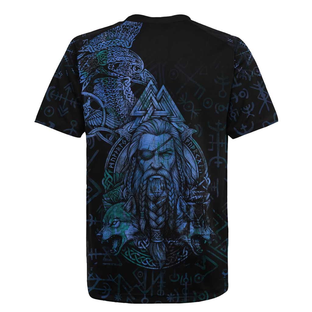 Odin Norse Mythology Rugby Jersey Viking Rune Art Style
