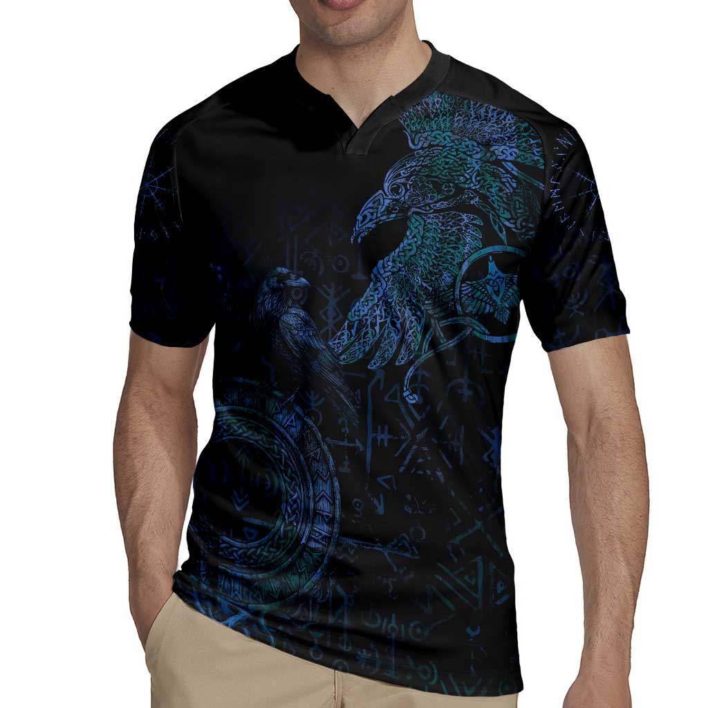 Odin Norse Mythology Rugby Jersey Viking Rune Art Style
