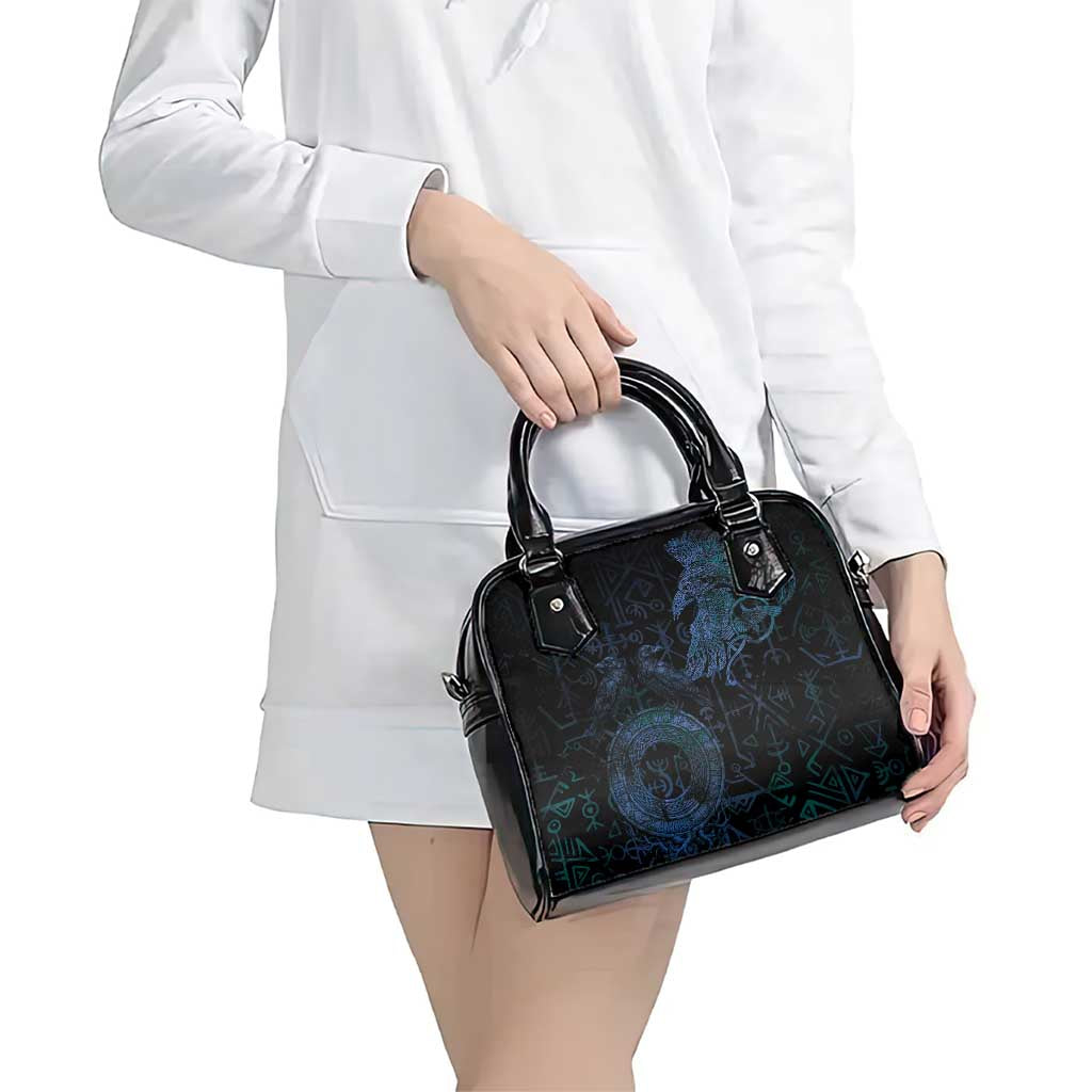 Odin Norse Mythology Shoulder Handbag Viking Rune Art Style