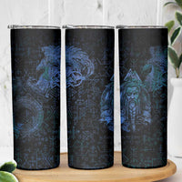Odin Norse Mythology Skinny Tumbler Viking Rune Art Style