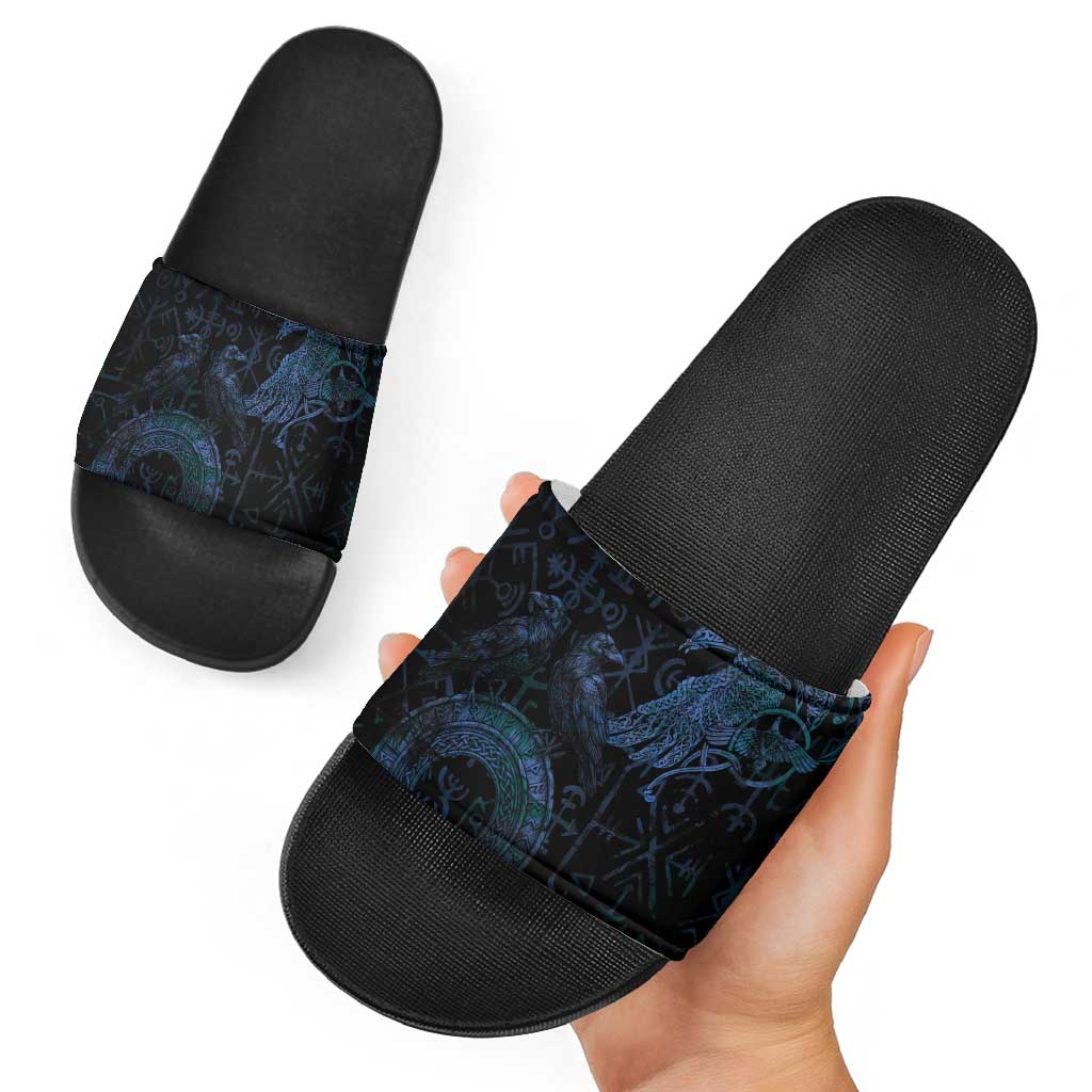 Odin Norse Mythology Slide Sandals Viking Rune Art Style