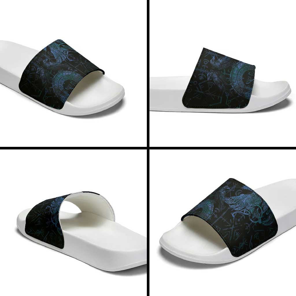 Odin Norse Mythology Slide Sandals Viking Rune Art Style