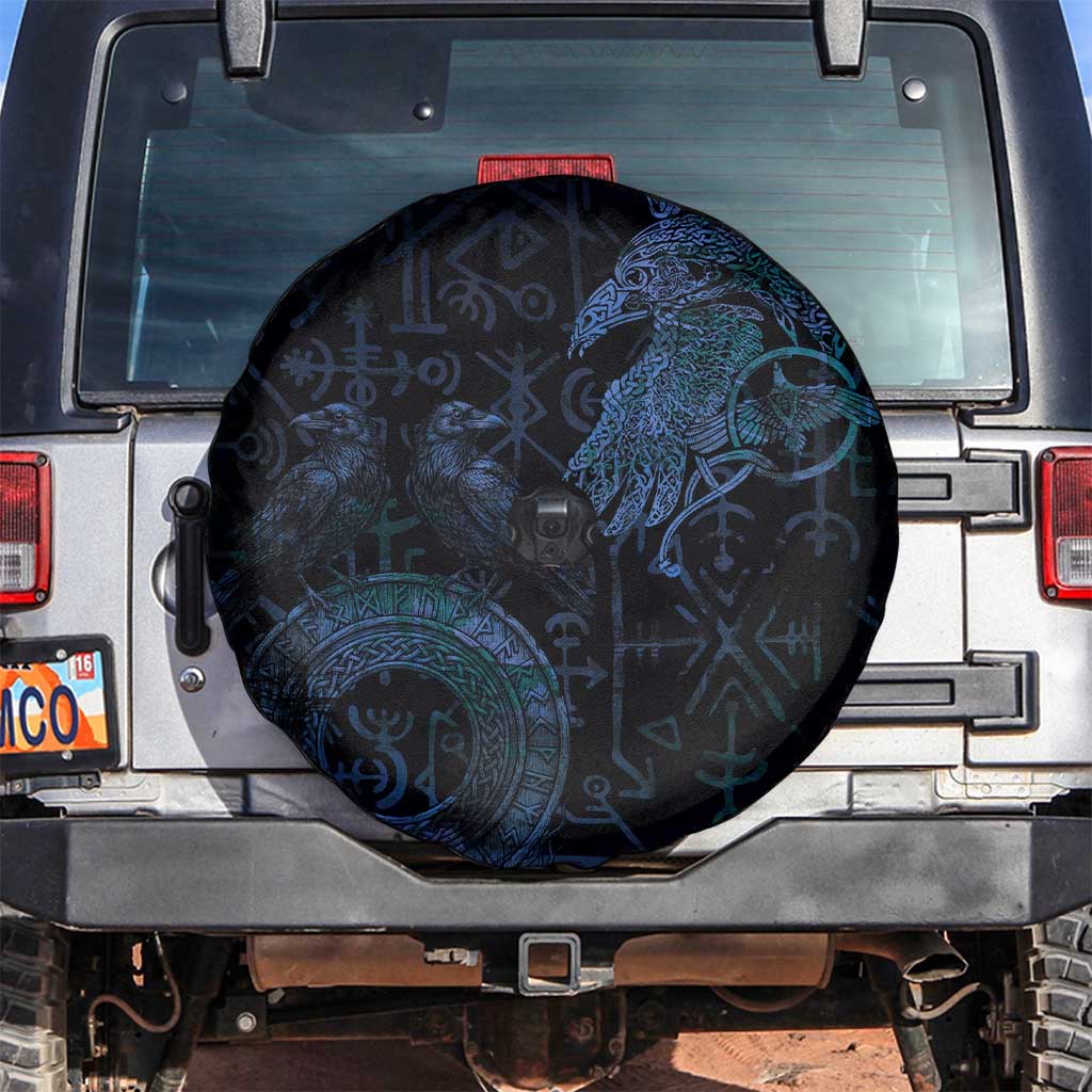 Odin Norse Mythology Spare Tire Cover Viking Rune Art Style
