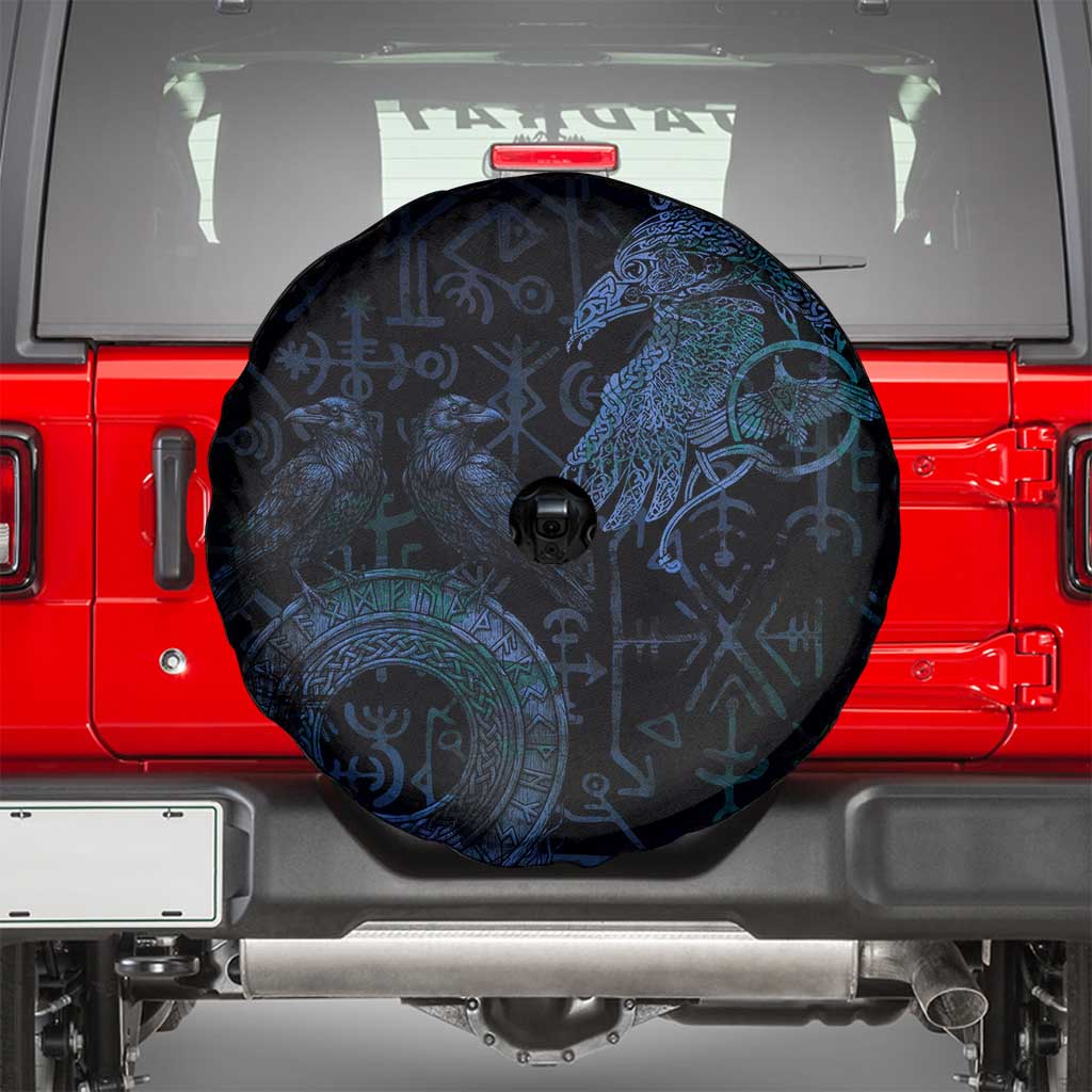 Odin Norse Mythology Spare Tire Cover Viking Rune Art Style