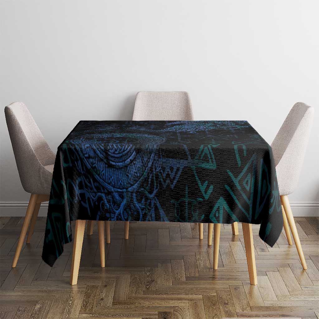 Odin Norse Mythology Tablecloth Viking Rune Art Style
