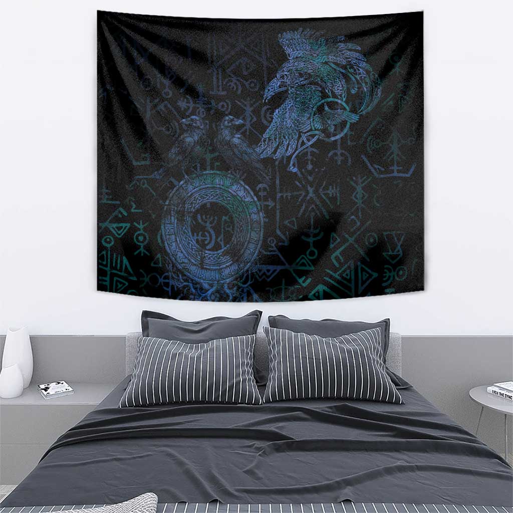 Odin Norse Mythology Tapestry Viking Rune Art Style