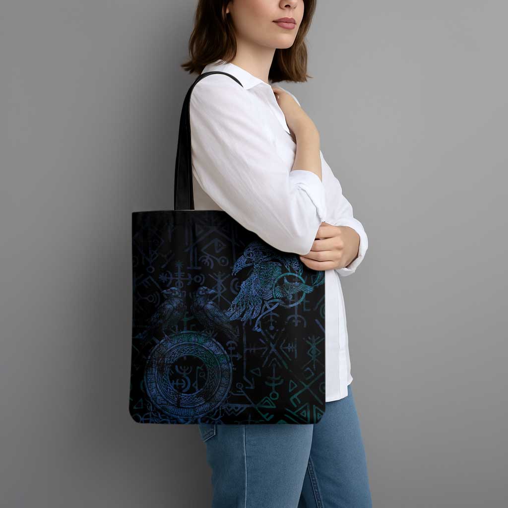 Odin Norse Mythology Tote Bag Viking Rune Art Style
