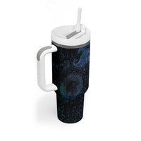 Odin Norse Mythology Tumbler With Handle Viking Rune Art Style
