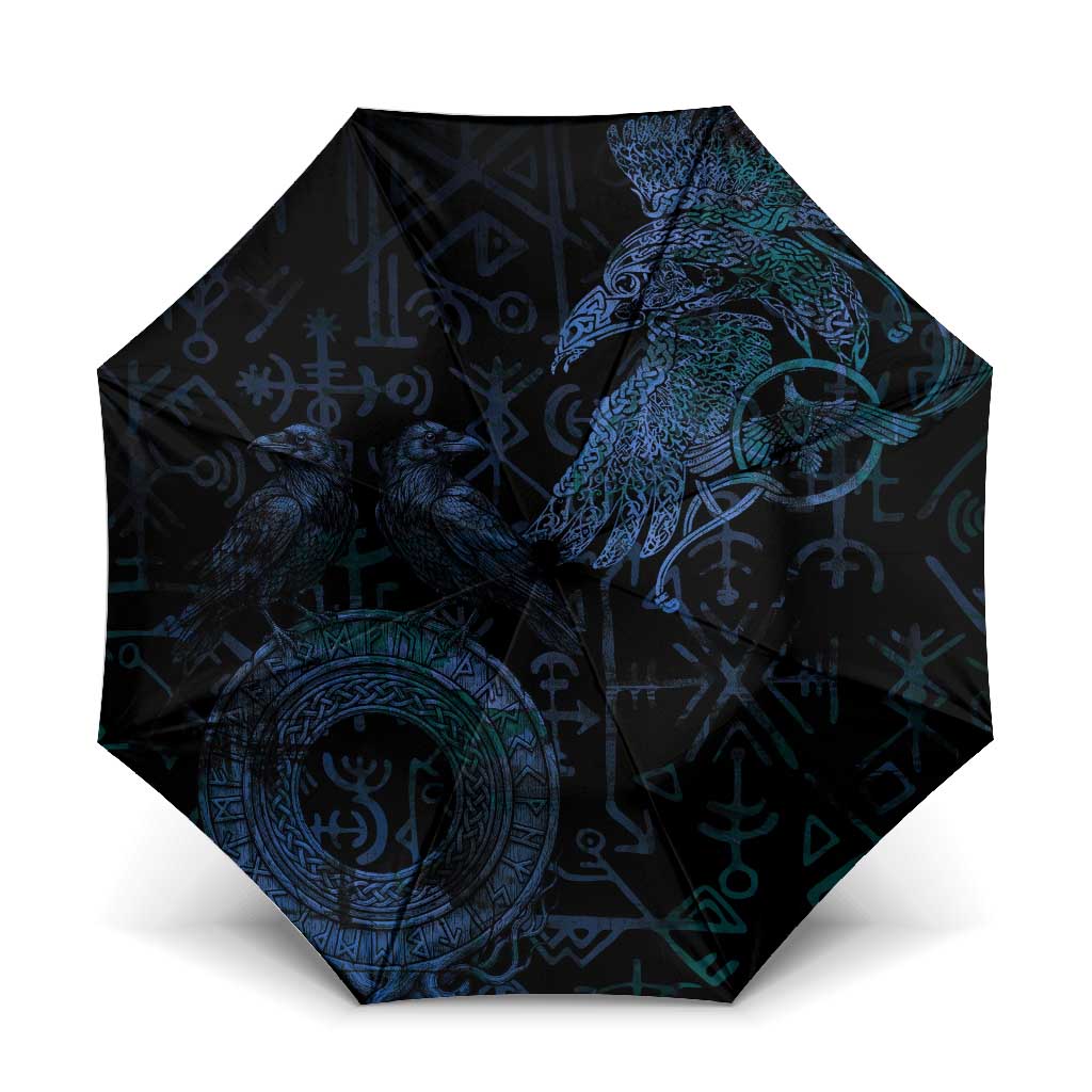 Odin Norse Mythology Umbrella Viking Rune Art Style
