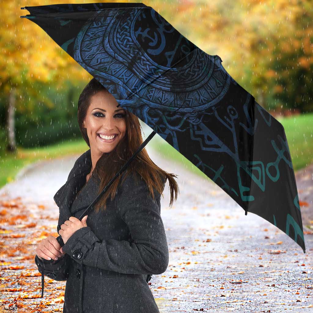 Odin Norse Mythology Umbrella Viking Rune Art Style