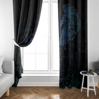 Odin Norse Mythology Window Curtain Viking Rune Art Style