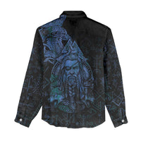 Odin Norse Mythology Women Casual Shirt Viking Rune Art Style