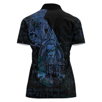 Odin Norse Mythology Women Polo Shirt Viking Rune Art Style