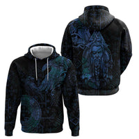 Odin Norse Mythology Zip Hoodie Viking Rune Art Style