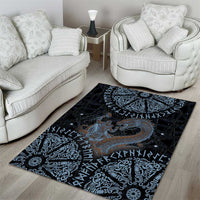 Thor and Jormungandr Norse Mythology Viking Area Rug Celtic Knot and Rune Art Style
