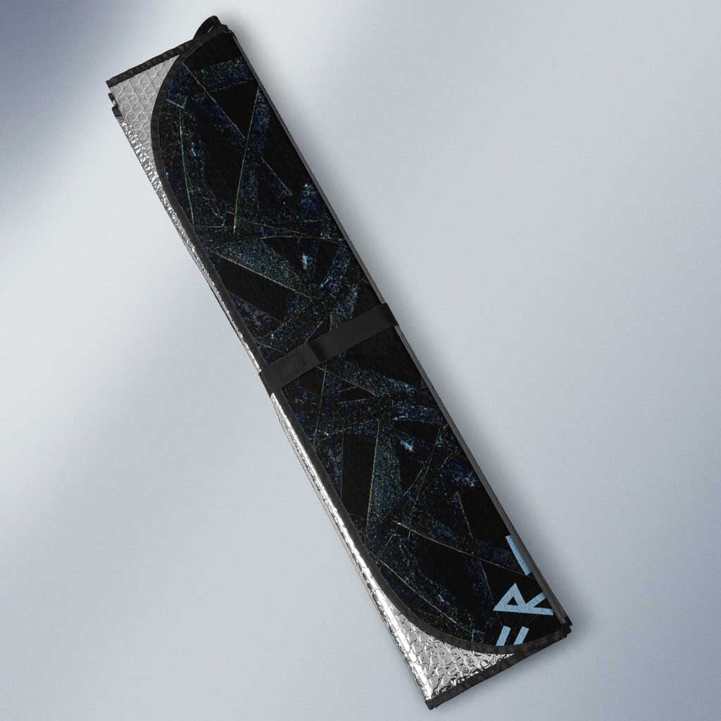 Thor and Jormungandr Norse Mythology Viking Auto Sun Shade Celtic Knot and Rune Art Style
