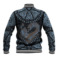 Thor and Jormungandr Norse Mythology Viking Baseball Jacket Celtic Knot and Rune Art Style