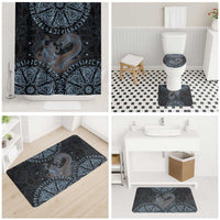 Thor and Jormungandr Norse Mythology Viking Bathroom Set Celtic Knot and Rune Art Style