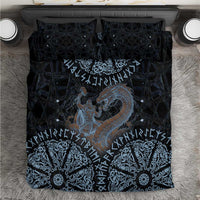 Thor and Jormungandr Norse Mythology Viking Bedding Set Celtic Knot and Rune Art Style