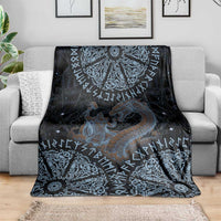 Thor and Jormungandr Norse Mythology Viking Blanket Celtic Knot and Rune Art Style