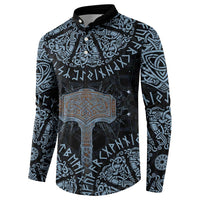 Thor and Jormungandr Norse Mythology Viking Button Sweatshirt Celtic Knot and Rune Art Style