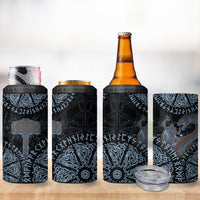 Thor and Jormungandr Norse Mythology Viking 4 in 1 Can Cooler Tumbler Celtic Knot and Rune Art Style