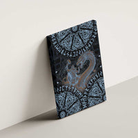 Thor and Jormungandr Norse Mythology Viking Canvas Wall Art Celtic Knot and Rune Art Style