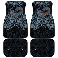 Thor and Jormungandr Norse Mythology Viking Car Mats Celtic Knot and Rune Art Style