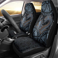 Thor and Jormungandr Norse Mythology Viking Car Seat Cover Celtic Knot and Rune Art Style