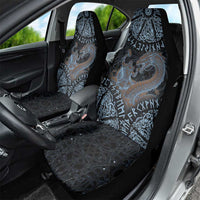 Thor and Jormungandr Norse Mythology Viking Car Seat Cover Celtic Knot and Rune Art Style