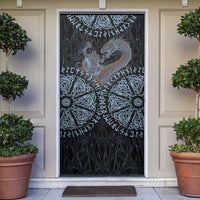 Thor and Jormungandr Norse Mythology Viking Door Cover Celtic Knot and Rune Art Style