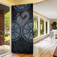 Thor and Jormungandr Norse Mythology Viking Door Cover Celtic Knot and Rune Art Style