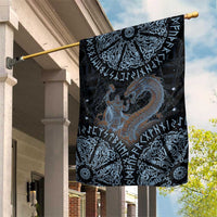Thor and Jormungandr Norse Mythology Viking Garden Flag Celtic Knot and Rune Art Style