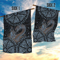Thor and Jormungandr Norse Mythology Viking Garden Flag Celtic Knot and Rune Art Style