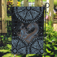 Thor and Jormungandr Norse Mythology Viking Garden Flag Celtic Knot and Rune Art Style