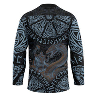 Thor and Jormungandr Norse Mythology Viking Hockey Jersey Celtic Knot and Rune Art Style