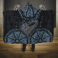 Thor and Jormungandr Norse Mythology Viking Hooded Blanket Celtic Knot and Rune Art Style