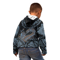 Thor and Jormungandr Norse Mythology Viking Kid Hoodie Celtic Knot and Rune Art Style