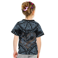 Thor and Jormungandr Norse Mythology Viking Kid T Shirt Celtic Knot and Rune Art Style