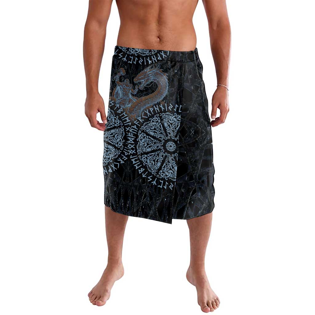 Thor and Jormungandr Norse Mythology Viking Lavalava Celtic Knot and Rune Art Style